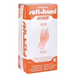 Soft-Hand Hi-Risk latex handschoenen poedervrij  Maat S  -   50 Stuks